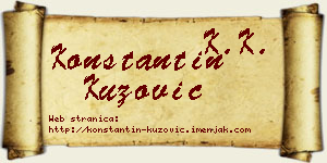 Konstantin Kuzović vizit kartica
